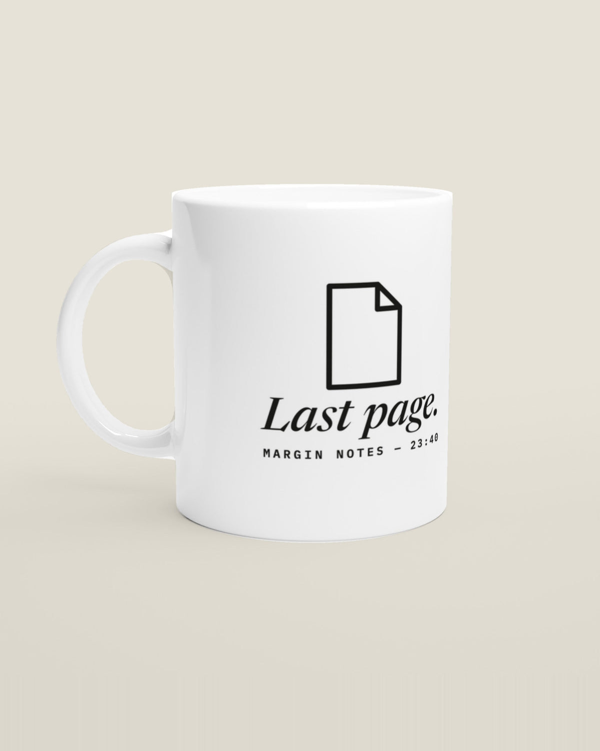 Last Page mug, product view
