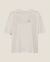 Margin Notes oversized tee in Off White, product view