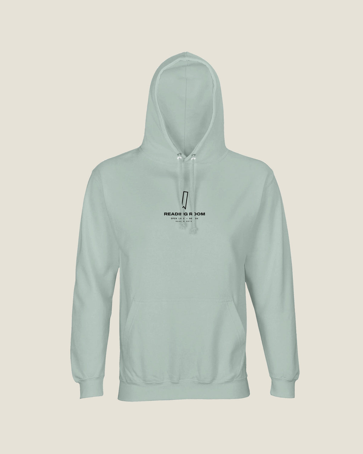 Reading Room hoodie in Creamy Green, product view
