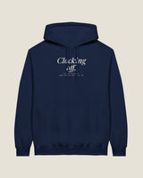 Clocking Off hoodie in Navy, product view