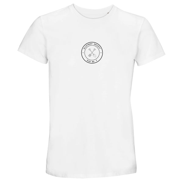 Allotment Society tee in White, product view