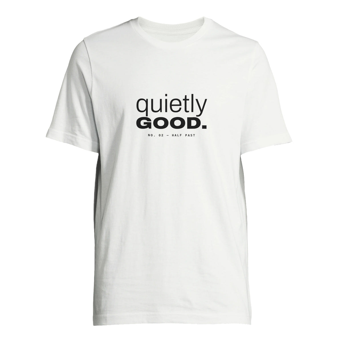 Quietly Good tee in White, product view