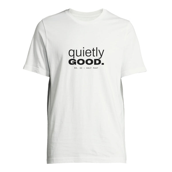 Quietly Good tee in White, product view