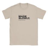 Made Slowly tee in Sand, product view