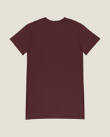 Margin Notes dress in Oxblood, back