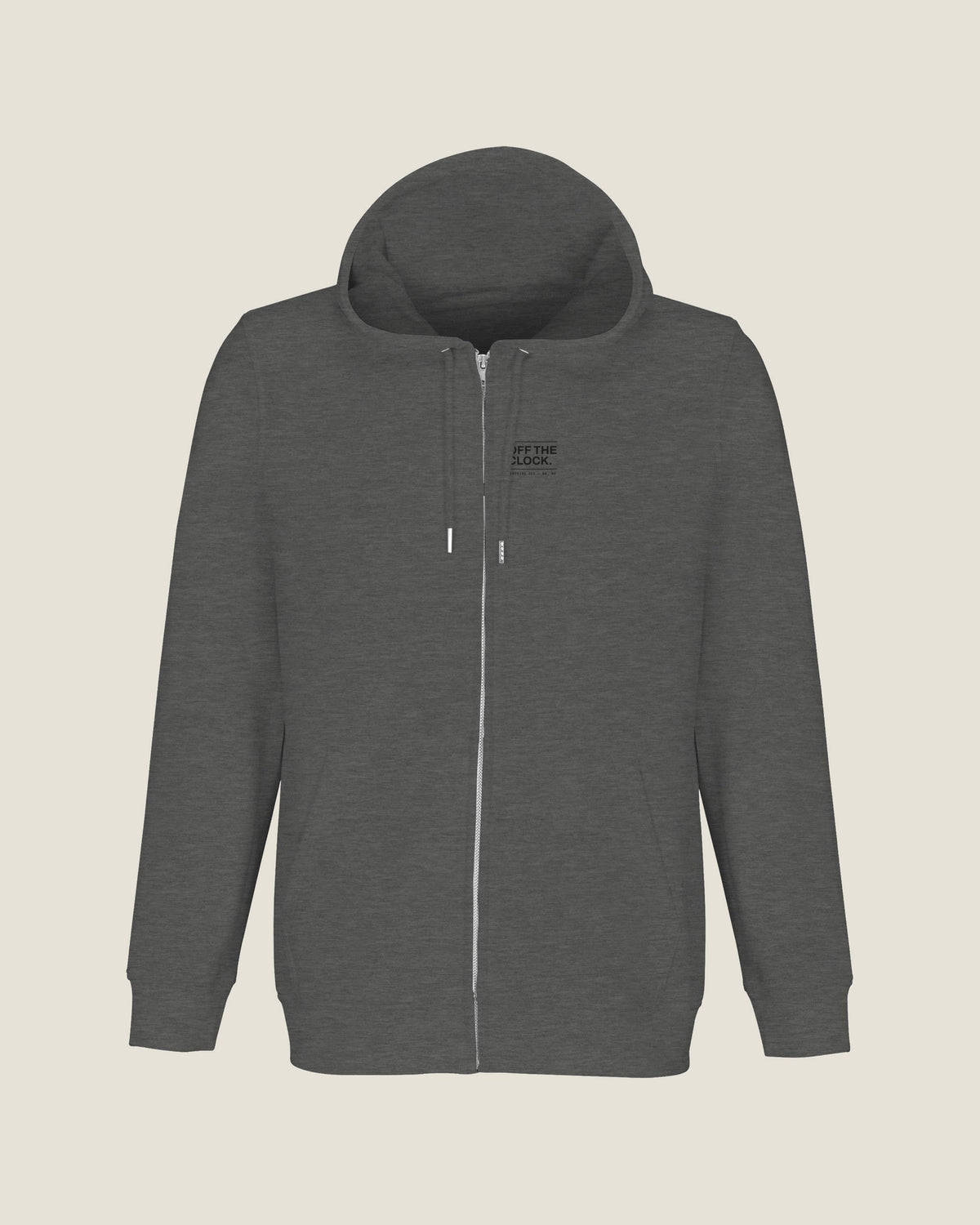 Off the Clock zip hoodie in Grey Melange, product view