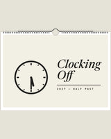 Clocking Off 2027 wall calendar, cover with a clock at half past five