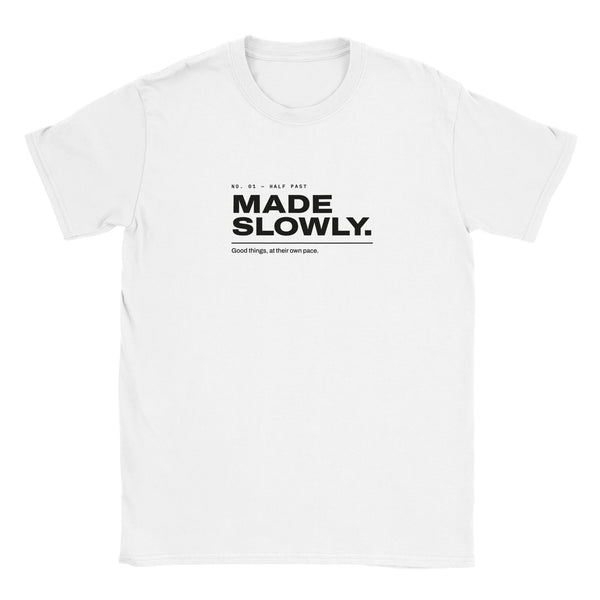 Made Slowly tee in White, product view