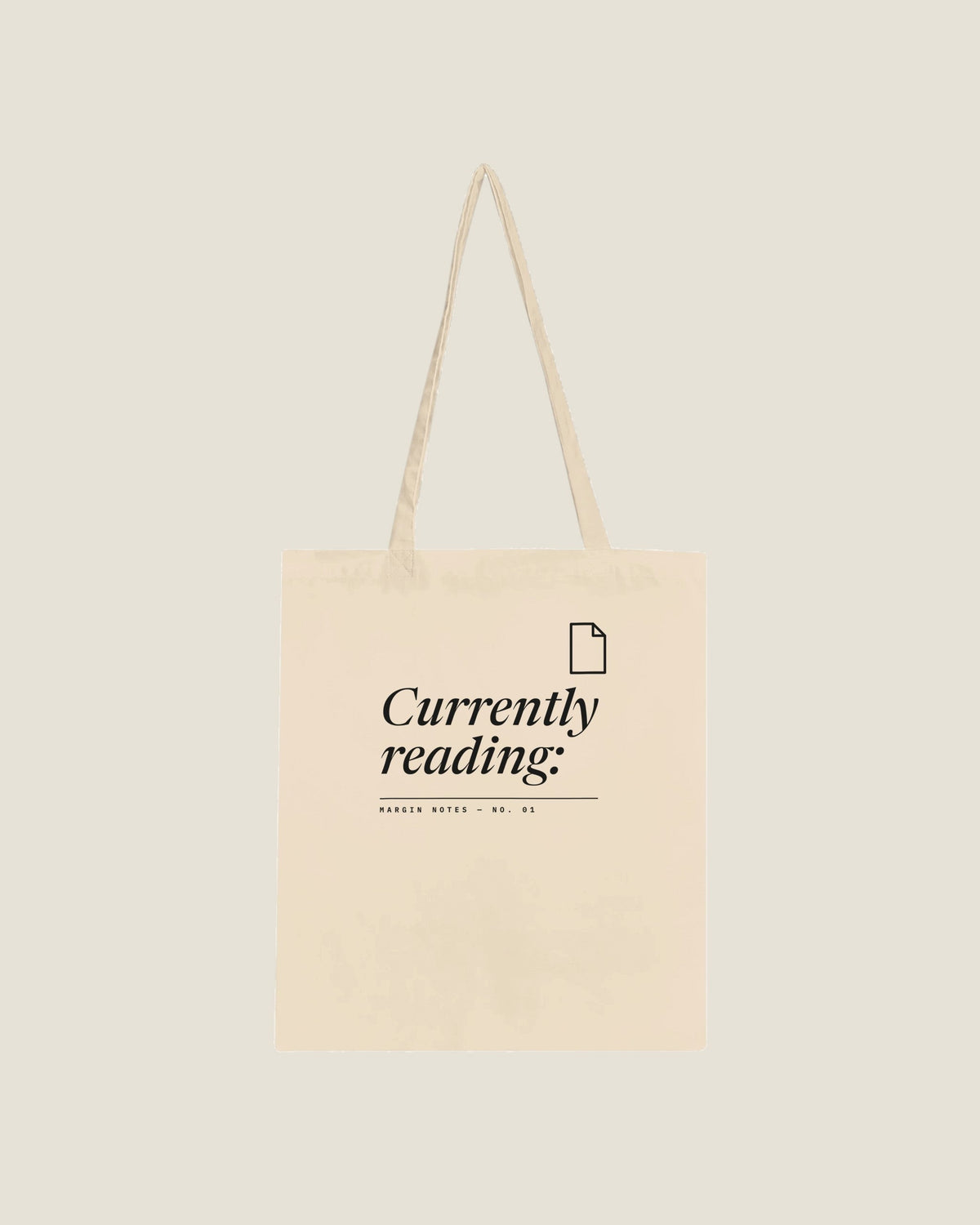 Currently Reading tote in Natural, product view