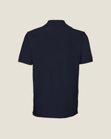 Core polo in French Navy, back view