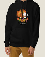 Hedgehog hoodie, black, worn by a model