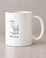 Heron mug, studio photo