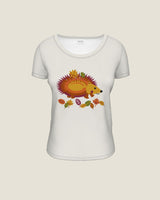 Hedgehog Scoop-Neck Tee, front, angled