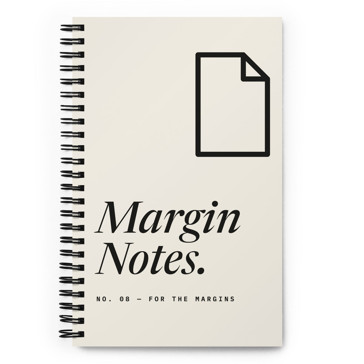 Margin Notes notebook, front cover