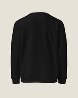 Core crew sweatshirt in Black, back view