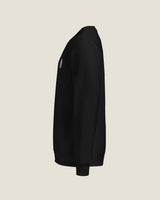 Core crew sweatshirt in Black, left side view