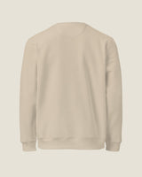 Core crew sweatshirt in Desert Dust, back view