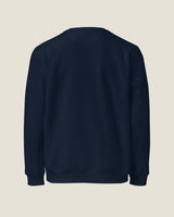 Core crew sweatshirt in French Navy, back view