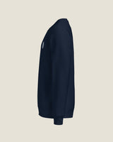 Core crew sweatshirt in French Navy, left side view