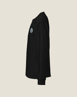 Core long-sleeve tee in Black, left side view