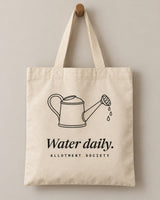 Water Daily tote in Natural, hanging flat