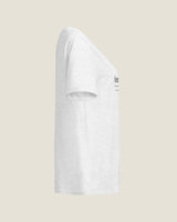 Annotated tee in Cool Heather Grey, right side